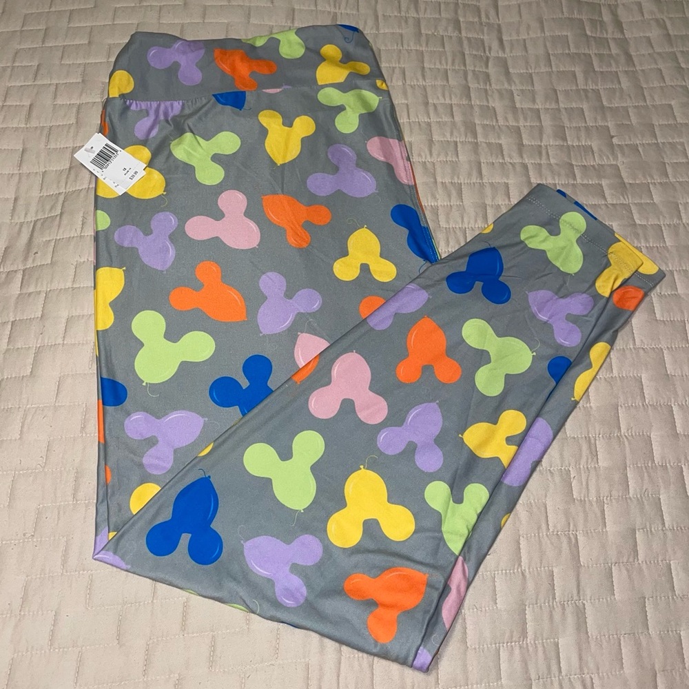 Disney Parks Mickey Mouse Balloons Leggings Plus Size NEW